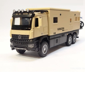 ماشین اسباب بازی کامیون کمپر مرسدس بنز نخودی مقیاس 1:24 BENZ NOMADISN_اسباب بازی